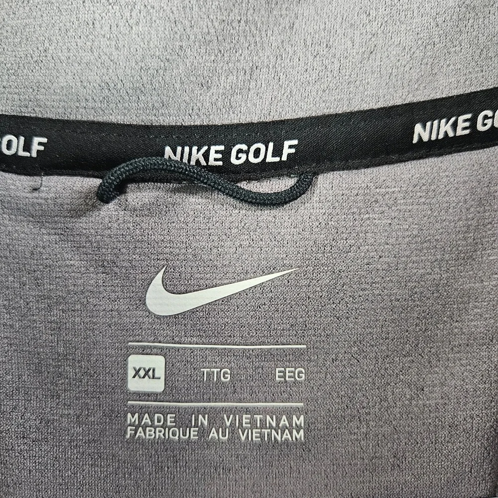 Nike Golf Mens Gray Quarter Zip Fleece Lined Performance Vest XXL